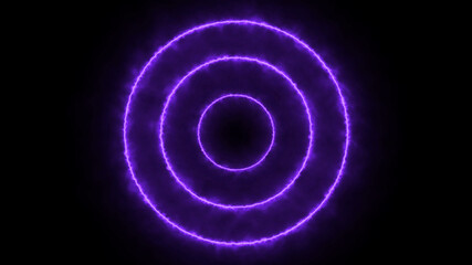 Purple Tesseract Light Concentric Circles