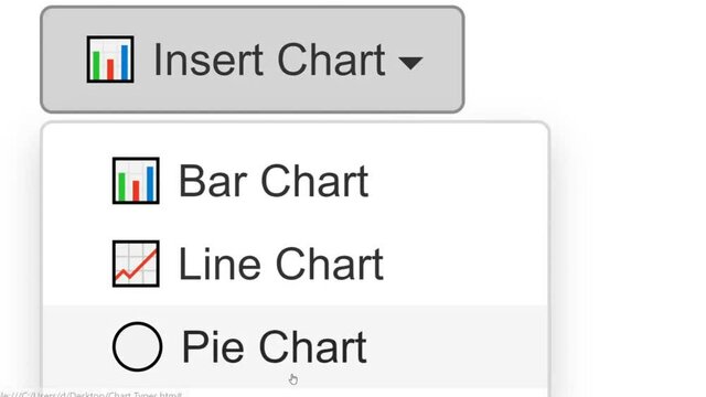Cursor Slides Over and Clicks Insert Pie Chart in Spreadsheet. Mouse Pointer on Device Computer Monitor Screen Clicking Add Circle Graph on Worksheet File For Company Business Assignment