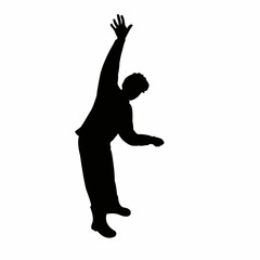 a boy body silhouette vector