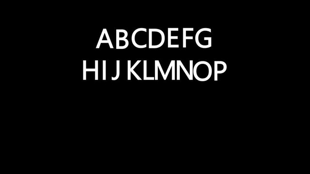 ABC  alphabets a to z black background
