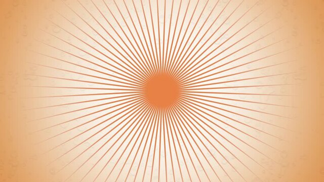 Vertigo yellow rays for text, motion promotion, summer and retro style background