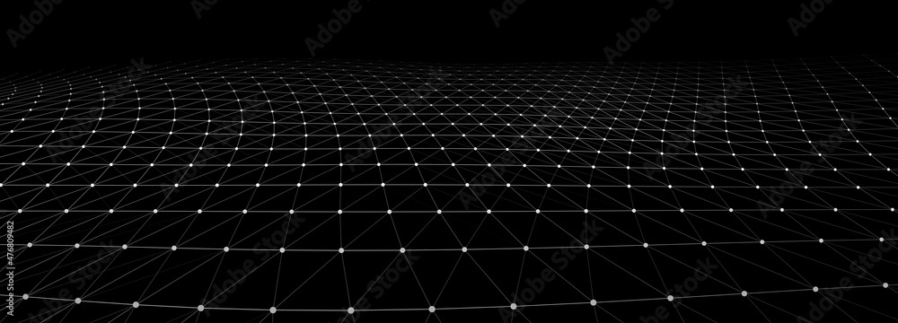 Fototapete Network or connection. Abstract digital background of points and lines. Glowing plexus. Big data. Abstract technology science background. Vector illustration