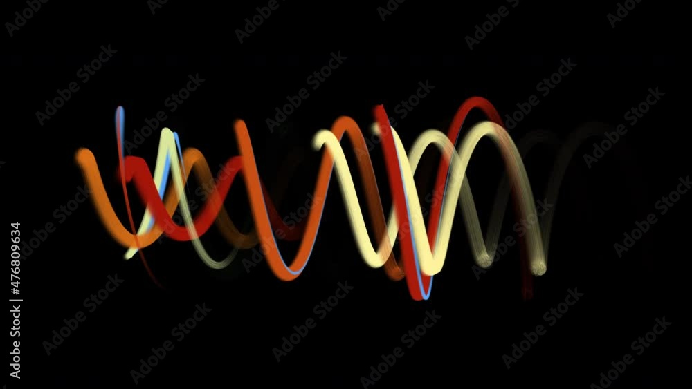 Poster minimalistic stripes with 3d render of futuristic curves. digital motion blur in empty art space. wa