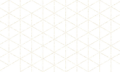 Vector pattern. Geometric background with rhombus and nodes. Golden texture.