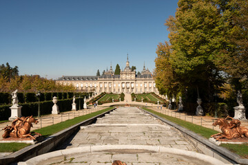 Edificio antiguo estilo barroco, La Granja, Espa&ntilde;a