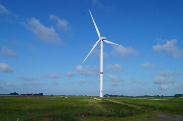 wind turbine in the wind