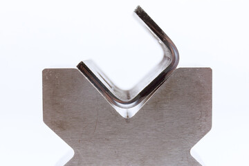 Sheet metal bending tool and equipment isolated on a white background. Bend tools, press brake...