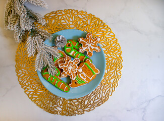 delicious christmas gingerbread christmas tree branch