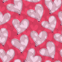 seamless background with hearts