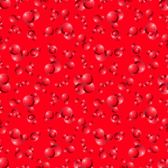 water drops on red