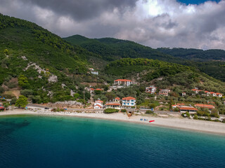 Fototapeta na wymiar Amazing scenery over Skopelos island Greece in Autumn. Skopelos is the largest island of Sporades, Greece