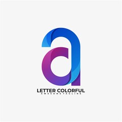 Letter colorful logo design vector