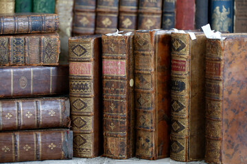 A collection of antique books