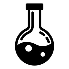 Laboratory Glass Flat Icon Isolated On White Background