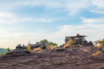 Strange rock formations at Phu Pha Thoep National Park, Thailand