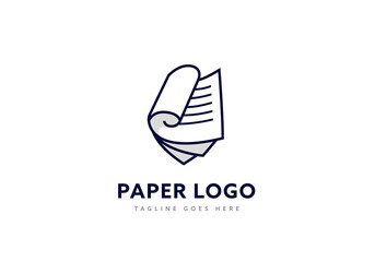Scroll office paper logo icon