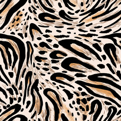 naadloos patroon van luipaardvel