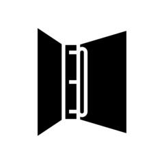 three-ring binder glyph icon vector. three-ring binder sign. isolated contour symbol black illustration