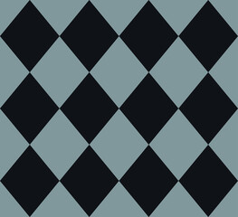 Vector seamless pattern of checkered texture isolated on gray background