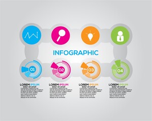 Modern Business infographic, vector infographics timeline design.
Business data visualization. Process chart. Abstract elements of graph, diagram with steps. Business template for presentation.
