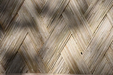 Japanese traditional bamboo fence'Numazu-gaki'. It is a bamboo fence with functionality and delicate beauty made from ancient times in the Numazu region of Shizuoka prefecture. 