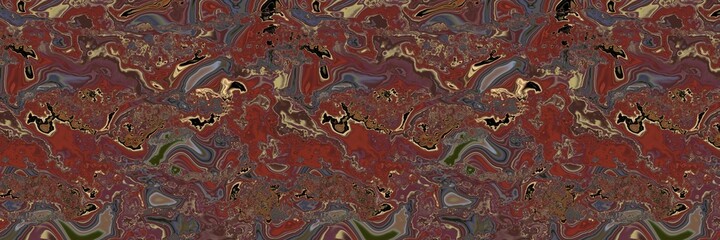 Marble swirl rock seamless natural border texture. Earthy tone rough grain semi precious stone effect ribbon. Nature pattern background edging trim.