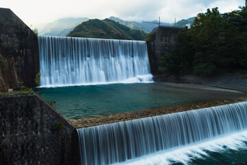 dam on the river in Japan