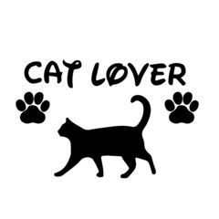 cat lover inspirational quotes, motivational positive quotes, silhouette arts lettering design