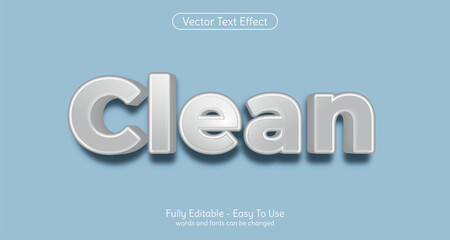 Creative 3d editable text Clean style effect template