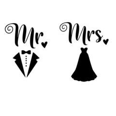 mr and mrs wedding signs inspirational quotes, motivational positive quotes, silhouette arts lettering design
