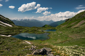 landscape with sky in arkhyz