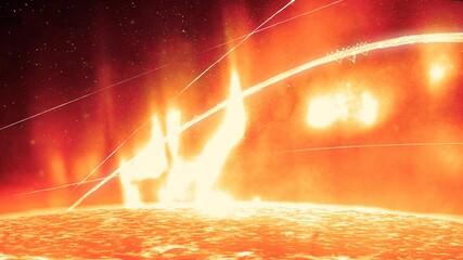 Futuristic science fiction space art. Digital artwork. Fantasy scenery. © Jakub