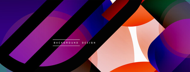 Geometrical minimal wallpaper. Geometric shapes. Vector illustration for wallpaper banner background or landing page