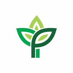 green nature leaf tree logo design