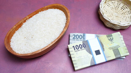 Indonesian Rupiah the official currency of Indonesia. Business and finance concept, Uang 1000...