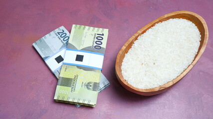 Indonesian Rupiah the official currency of Indonesia. Business and finance concept, Uang 1000...