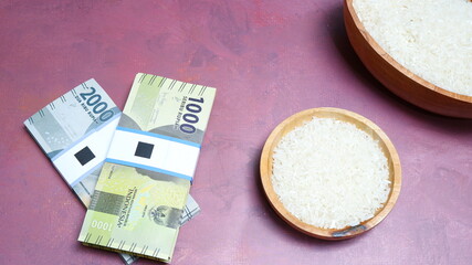 Indonesian Rupiah the official currency of Indonesia. Business and finance concept, Uang 1000 Rupiah, Uang 2000 Rupiah, Bank Indonesia