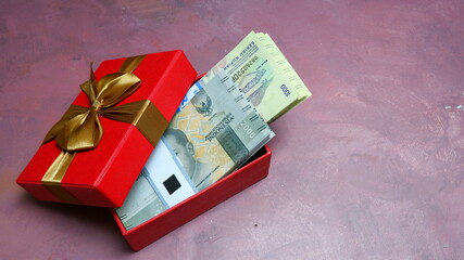 Indonesian Rupiah the official currency of Indonesia. Business and finance concept, Uang 1000...