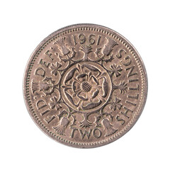 Beautiful antique coin on a white background