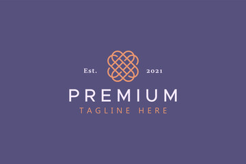 Premium Luxury Geometric Logo. Creative Design Template for Business, Wedding, Jewelry, Fashion, Cosmetic.
