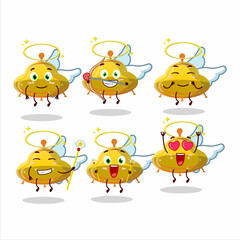 Fototapeta premium UFO yellow gummy candy cartoon designs as a cute angel character