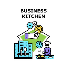 Fototapeta premium Business kitchen room. Office food design. Work interior. Coffee table. Pandemic cafe vector concept color illustration