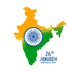 indian flag map 26th january republic day background