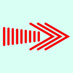 Red arrow icon vector EPS- 10