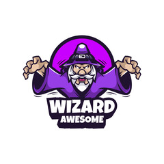 Illustration vectror graphic of Wizard, good for logo design