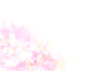 淡い蝶の春イラスト