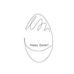 Easter egg on white background vector illustration