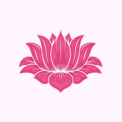 Abstract lotus flower icon logo design its elegant shape is perfect for jewelry beauty products health and others