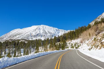 Plexiglas foto achterwand Road in winter mountains © Galyna Andrushko