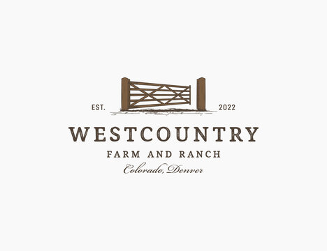 Classic farm and ranch logo template.